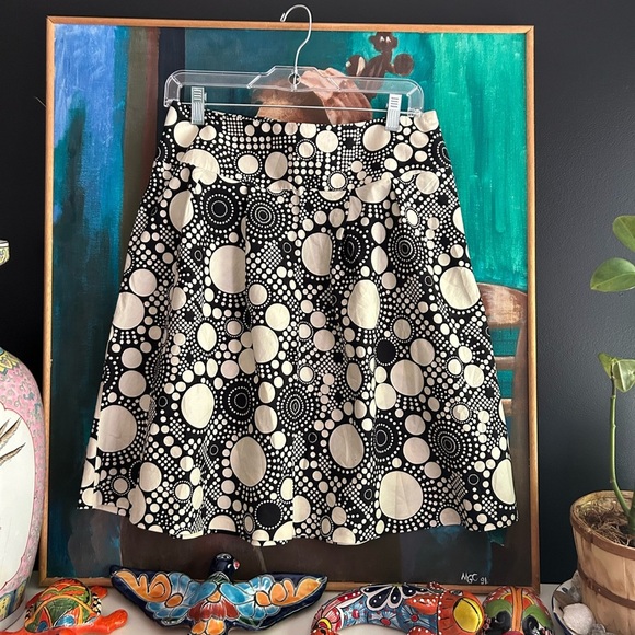 Jacob Black and Cream Circle Skater Skirt - Picture 6 of 16